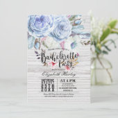 バチェロレッテボーフローラフェザー素朴ウッド 招待状 (スタンド正面)