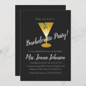 バチェロレッテマルチニガラスフェイク金ゴールド 招待状 (正面/裏面)