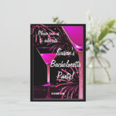 バチェロレッテマルティーニカクテルピンクパーティー 招待状 (スタンド正面)