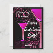 バチェロレッテマルティーニカクテルピンクパーティー 招待状 (正面)