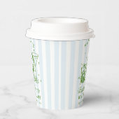 バチェロレッテモダンレトロブルー&グリーンストライプズ 紙コップ (右)