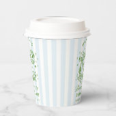 バチェロレッテモダンレトロブルー&グリーンストライプズ 紙コップ (左)