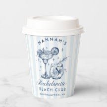 バチェロレッテモダンレトロブルー&グレイストライプズ