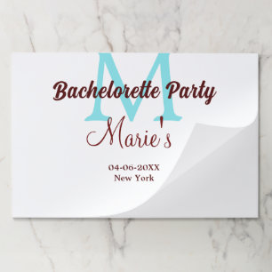 バチェロレッテモノグラム追加名日付場所si ペーパーパッド