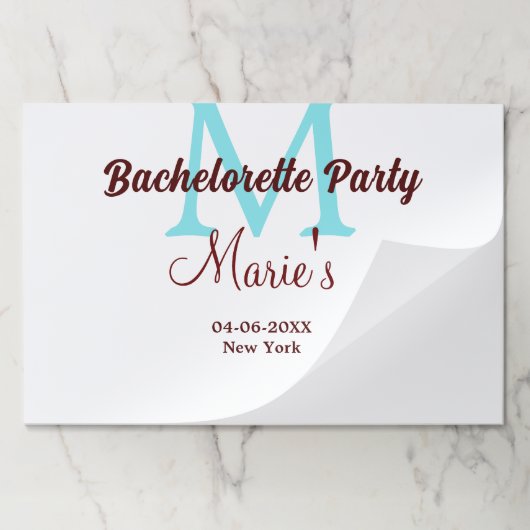 バチェロレッテモノグラム追加名日付場所si ペーパーパッド (折り畳み)