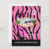 バチェロレッテラスベガスをテーマにしたカジノパーティー写真 招待状 (正面)