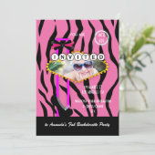 バチェロレッテラスベガスをテーマにしたカジノパーティー写真 招待状 (スタンド正面)