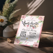 バチェロレッテラブリーウォータカラーフローラスクリプト 招待状