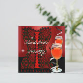 バチェロレッテレッドコルセットブラックワイン 招待状 (スタンド正面)