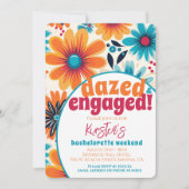 バチェロレッテレトロぼうっとし婚約したて 招待状 (正面)