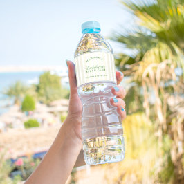 バチェロレッテレトロイエロー&グリーンパーソナライズされた ペットボトルラベル