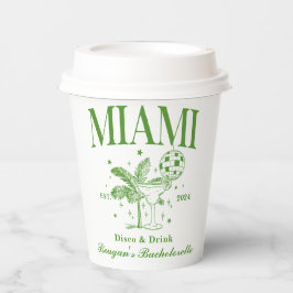 バチェロレッテレトロカクテルグリーンカスタム 紙コップ