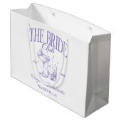 バチェロレッテレトロカクテルパープルブライド ラージペーパーバッグ (裏面アングル)