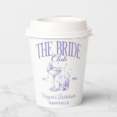 バチェロレッテレトロカクテルパープルブライド 紙コップ (裏面)
