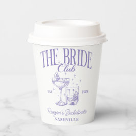 バチェロレッテレトロカクテルパープルブライド 紙コップ