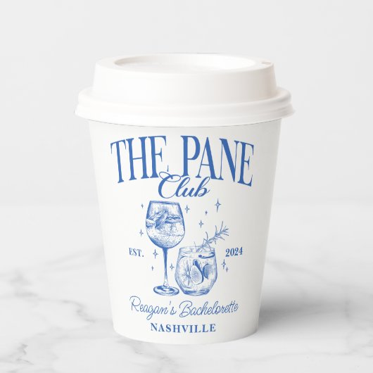 バチェロレッテレトロカクテルブルーカスタム 紙コップ (正面)