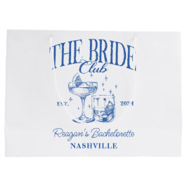 バチェロレッテレトロカクテルブルーブライド ラージペーパーバッグ