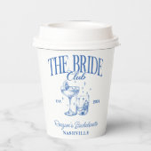 バチェロレッテレトロカクテルブルーブライド 紙コップ (裏面)