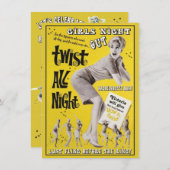 バチェロレッテレトロダンスパーティの招待状 招待状 (正面/裏面)