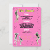 バチェロレッテレトロ60'sダンスパーティー 招待状 (裏面)