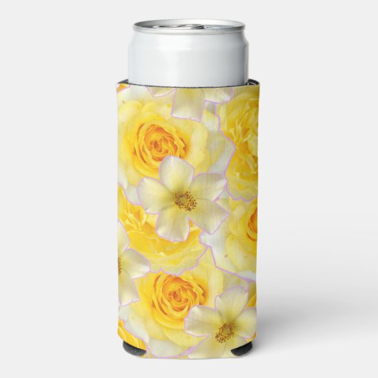 バチェロレッテレモンイエローパーソナライズされた スリム缶クーラー (Seltzer裏面)