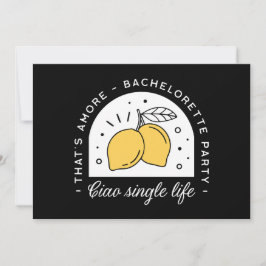 バチェロレッテレモン果実テーマブラック・イエロー 招待状