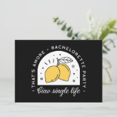 バチェロレッテレモン果実テーマブラック・イエロー 招待状 (スタンド正面)