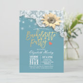 バチェロレッテレースひまわりストリングライト 招待状 (スタンド正面)