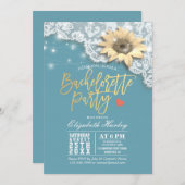 バチェロレッテレースひまわりストリングライト 招待状 (正面/裏面)
