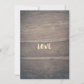 バチェロレッテレースサンフラワーバーンウッドライト 招待状 (裏面)