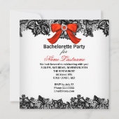 バチェロレッテレースレッドコルセットシャンパン 招待状 (裏面)