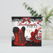 バチェロレッテレースレッドコルセットシャンパン 招待状 (スタンド正面)