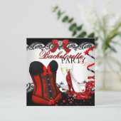 バチェロレッテレースレッドコルセットハイヒール 招待状 (スタンド正面)