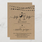 バチェロレッテワインテイスティングウィークエンドの日程 招待状 (正面/裏面)