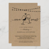 バチェロレッテワインテイスティングウィークエンド旅程インビタ 招待状 (正面/裏面)