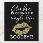 バチェロレッテワインラベル：「キスをするライフ独身の」 ワインラベル (シングルラベル)