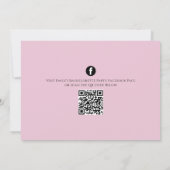 バチェロレッテヴィンテージウェディングガウンQRコード 招待状 (裏面)