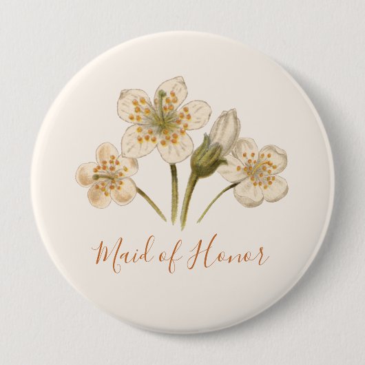 バチェロレッテヴィンテージカスタムフローラ 缶バッジ (正面)