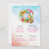 バチェロレッテ先旅行パーティの招待状 (裏面)