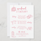 バチェロレッテ先週末のラデオファンキーハンドドロー 招待状 (裏面)