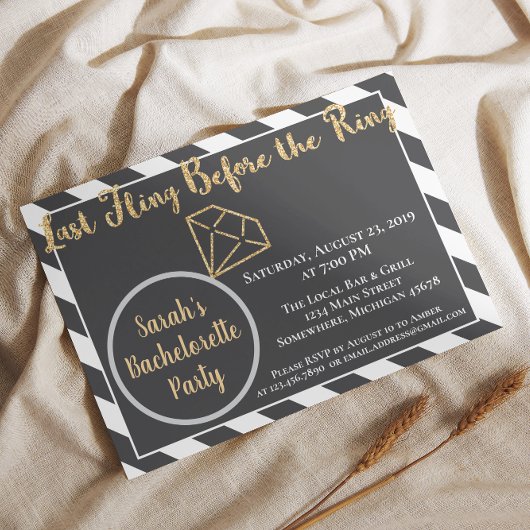 バチェロレッテ前の最後のリングや輪 招待状