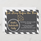 バチェロレッテ前の最後のリングや輪 招待状 (正面)