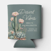 バチェロレッテ咲くサボテン多肉果の砂漠の雰囲気 缶クーラー (裏面)