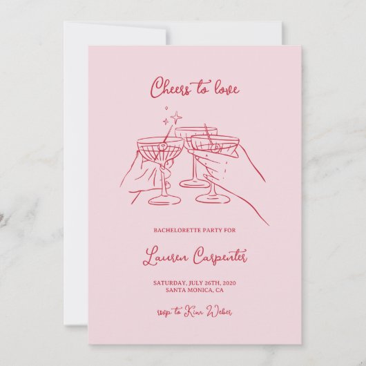 バチェロレッテ応援 招待状 (正面)