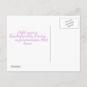 バチェロレッテ招待デザイン インビテーションポストカード (裏面)