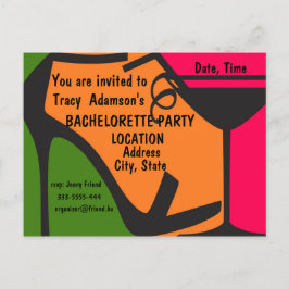 バチェロレッテ招待デザイン インビテーションポストカード
