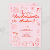 バチェロレッテ招待ドードルビーチパーティー 招待状 (正面/裏面)