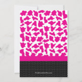 バチェロレッテ招待状ピンクブラックレオパード 招待状 (裏面)