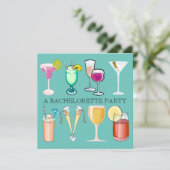 バチェロレッテ招待状(ティール（緑がかった色）) 招待状 (スタンド正面)