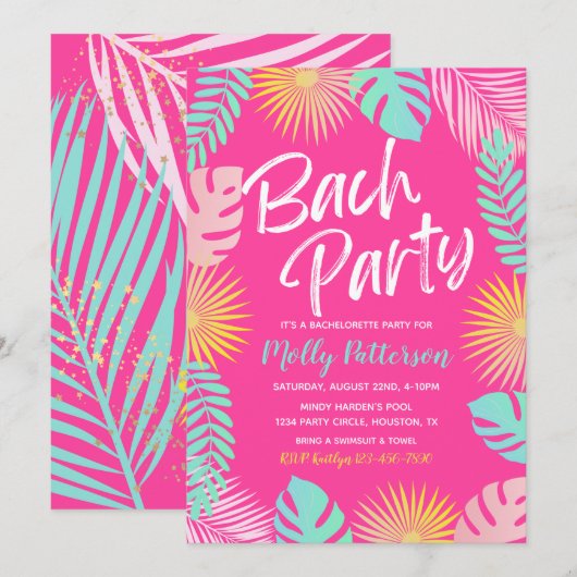 バチェロレッテ招待状 |バチェロレッテプール 招待状 (正面/裏面)